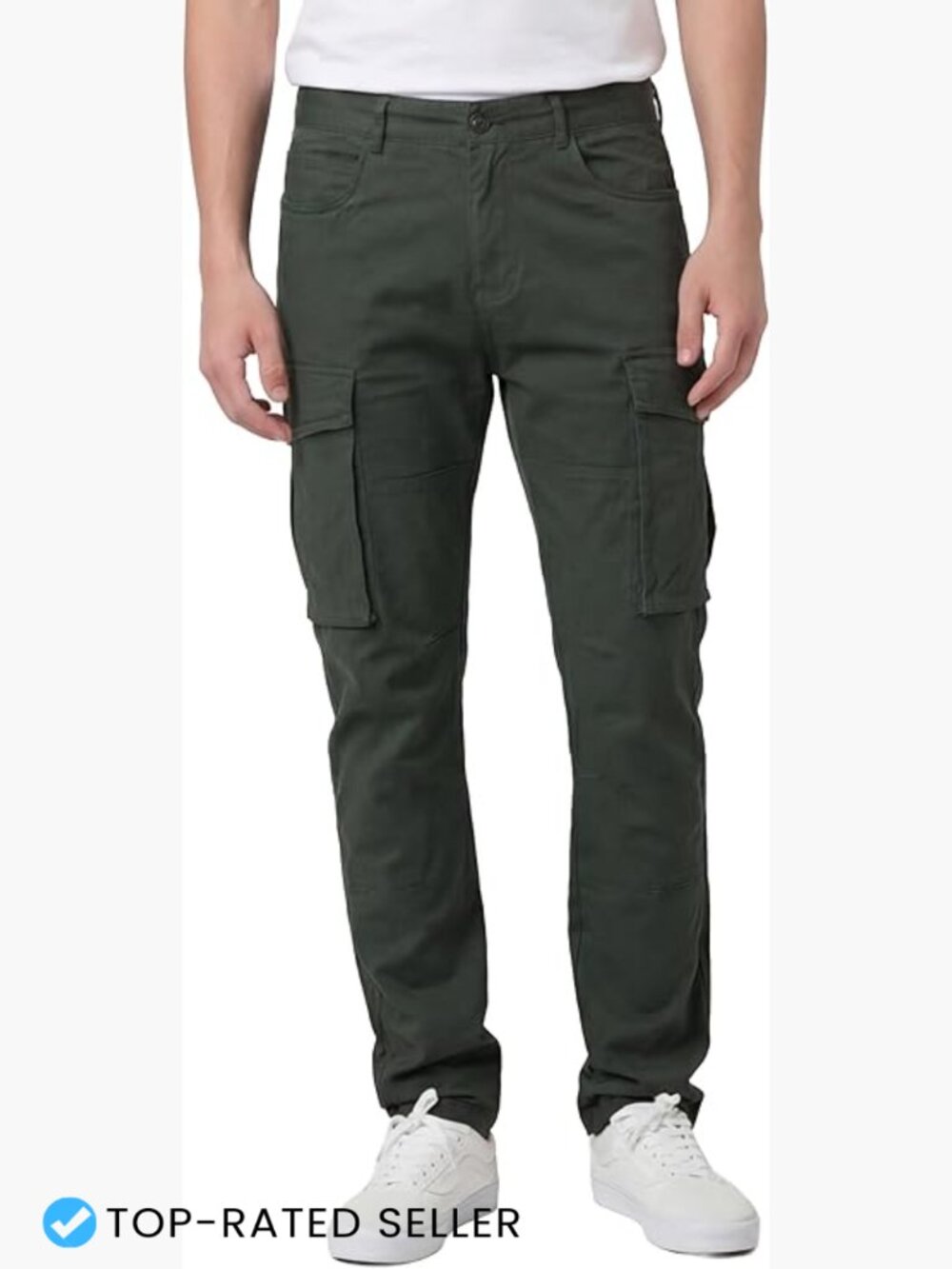 Slim Fit Cargo Pants Modern Utility Work Casual Straight Leg Cotton